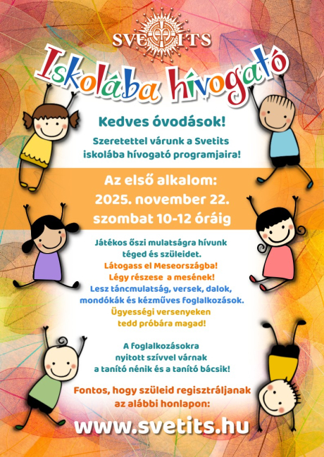 Iskolába hívogató plakát